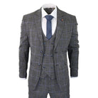 Cavani Power - Grey Glen Check 3 Piece Suit-TruClothing
