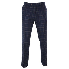 Cavani Shelby - Mens Classic Tweed Check Vintage Trousers-TruClothing