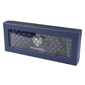 Dotted Neck Tie Gift Set Pocket Square Cuff Links Tie Pin Polka Dot Satin-TruClothing