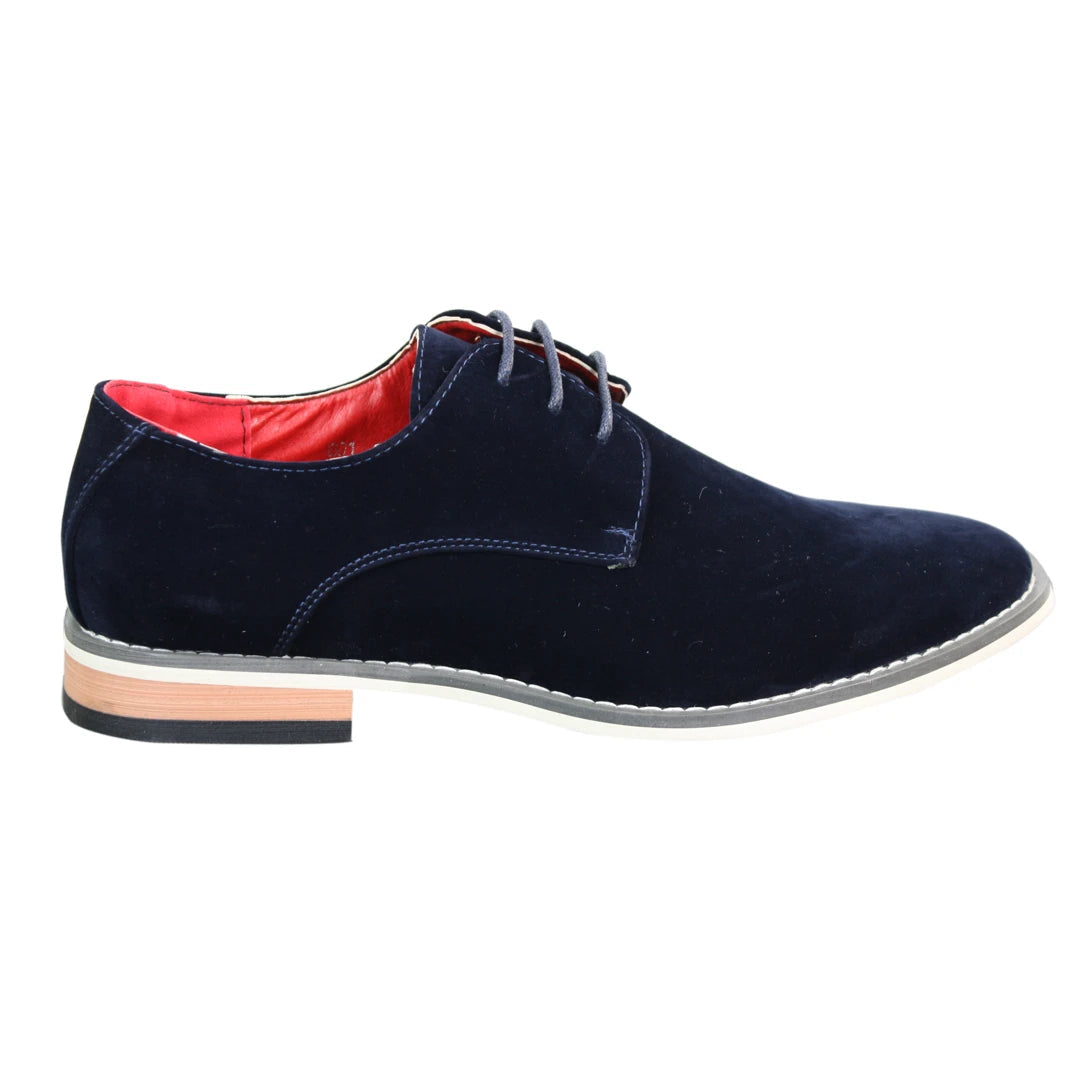 Blue suede online oxfords mens