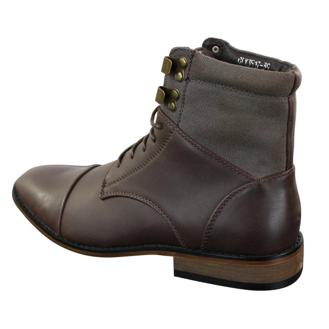 Mens vintage 2025 leather ankle boots