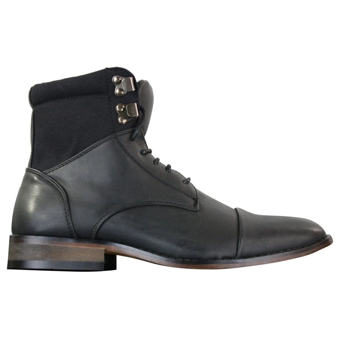 Men's Vintage Retro Sherlock Laced Casual Boots Leather – TruClothing