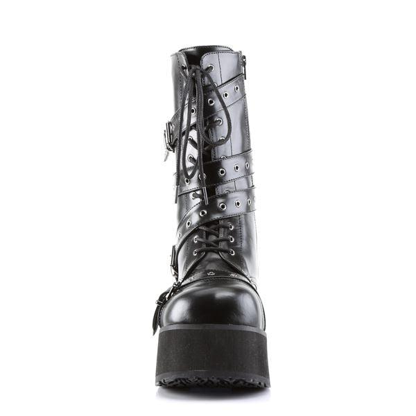 Goth EMO DEMONIA TRASHVILLE 205 Boots Unisex Pleaser Leather Black Platform-TruClothing