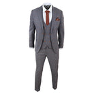 Grey 3 Piece Suit with Double Breasted Waistcoat-TruClothing