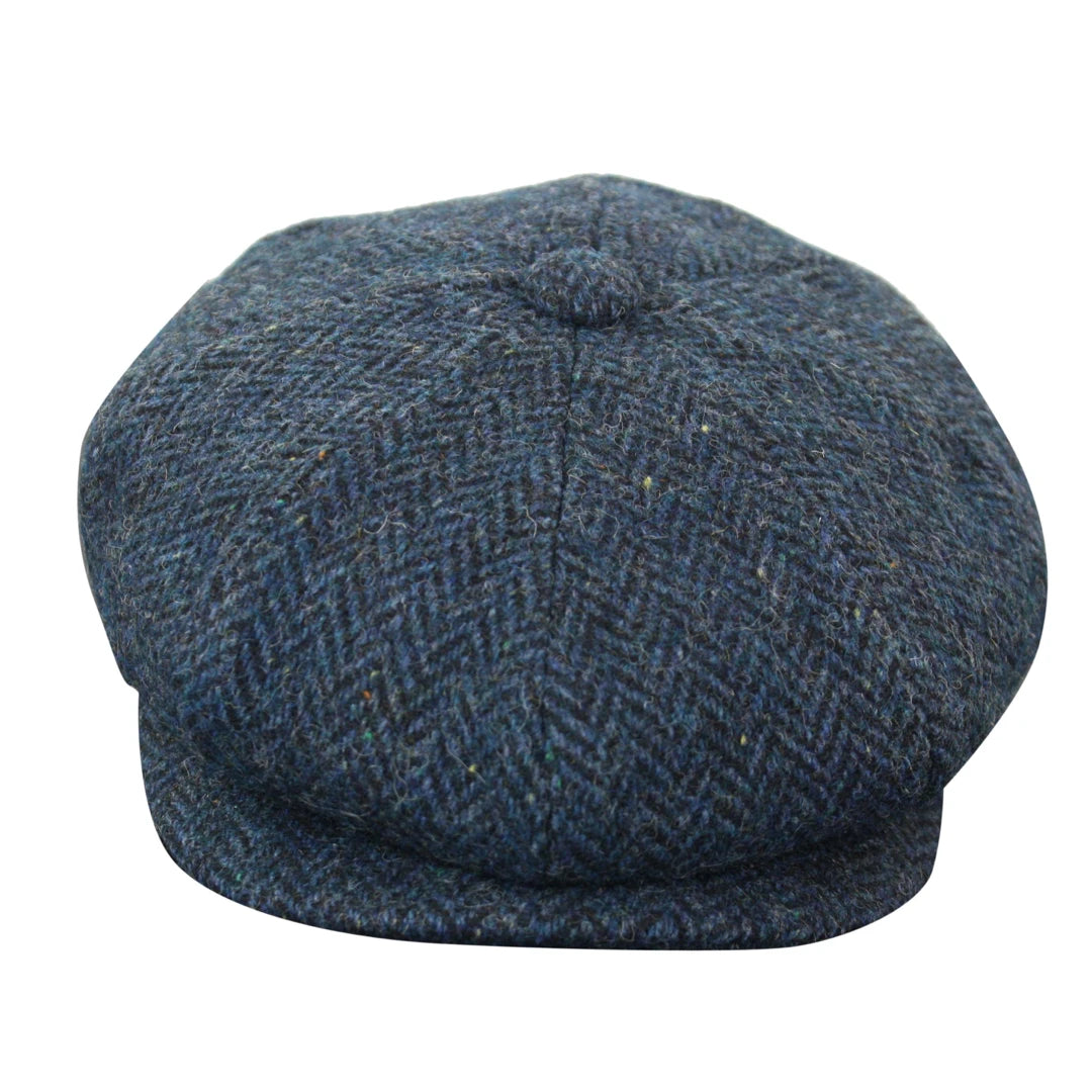 HT6364 - Mens Herringbone Tweed Newsboy Hat-TruClothing