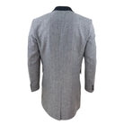 Herringbone Tweed 3/4 Long Overcoat-TruClothing