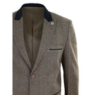 Herringbone Tweed 3/4 Long Overcoat-TruClothing