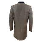 Herringbone Tweed 3/4 Long Overcoat-TruClothing