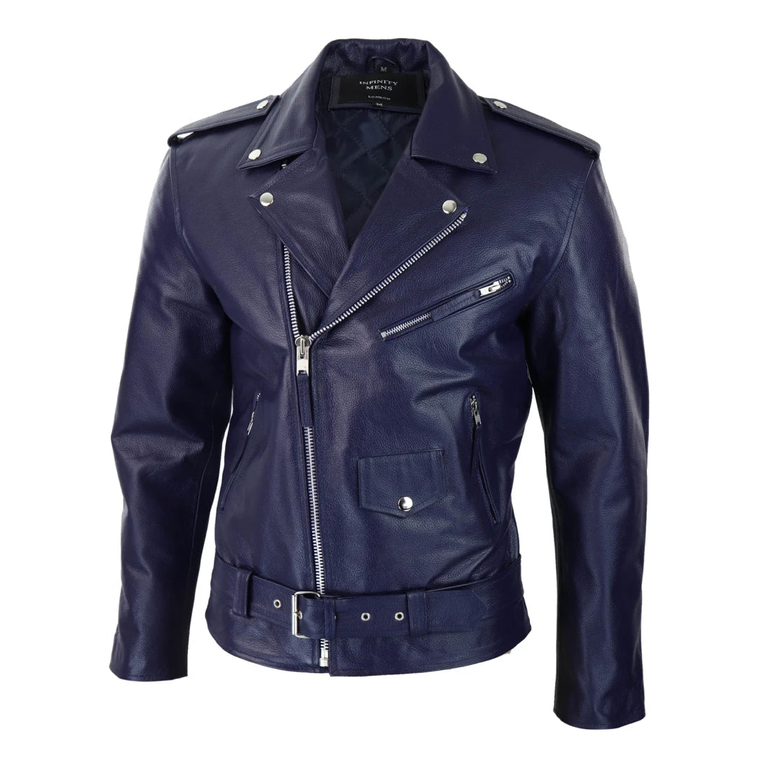 H&M Men's Premium Line Black Leather Biker Jacket - 40 U.S. | eBay
