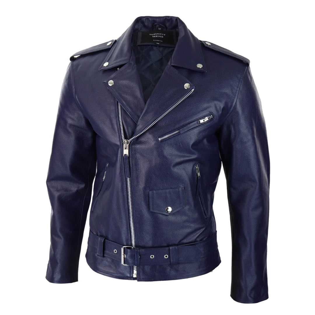 Real leather moto jacket discount