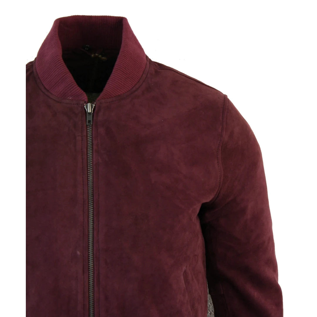 Suede sales burgundy jacket