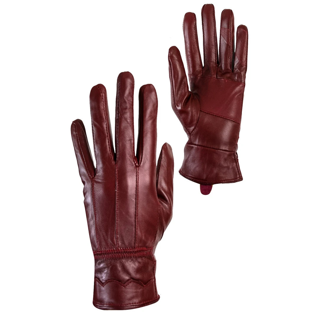 KK GL 4960 Ladies Womens Winter Quality Genuine Soft Leather Gloves Fur Lined Driving Warm-TruClothing