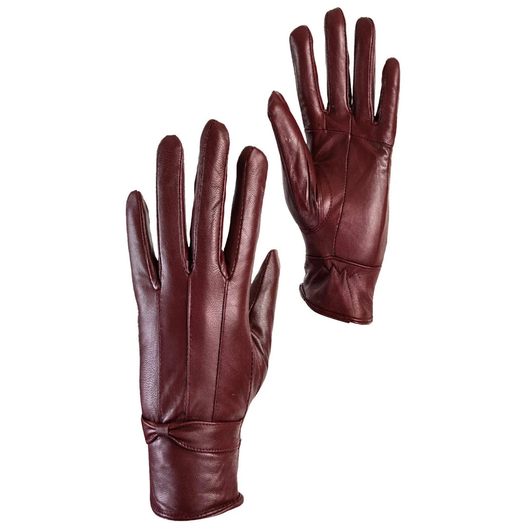 Women s Leather Gloves Fleece Lined TruClothing