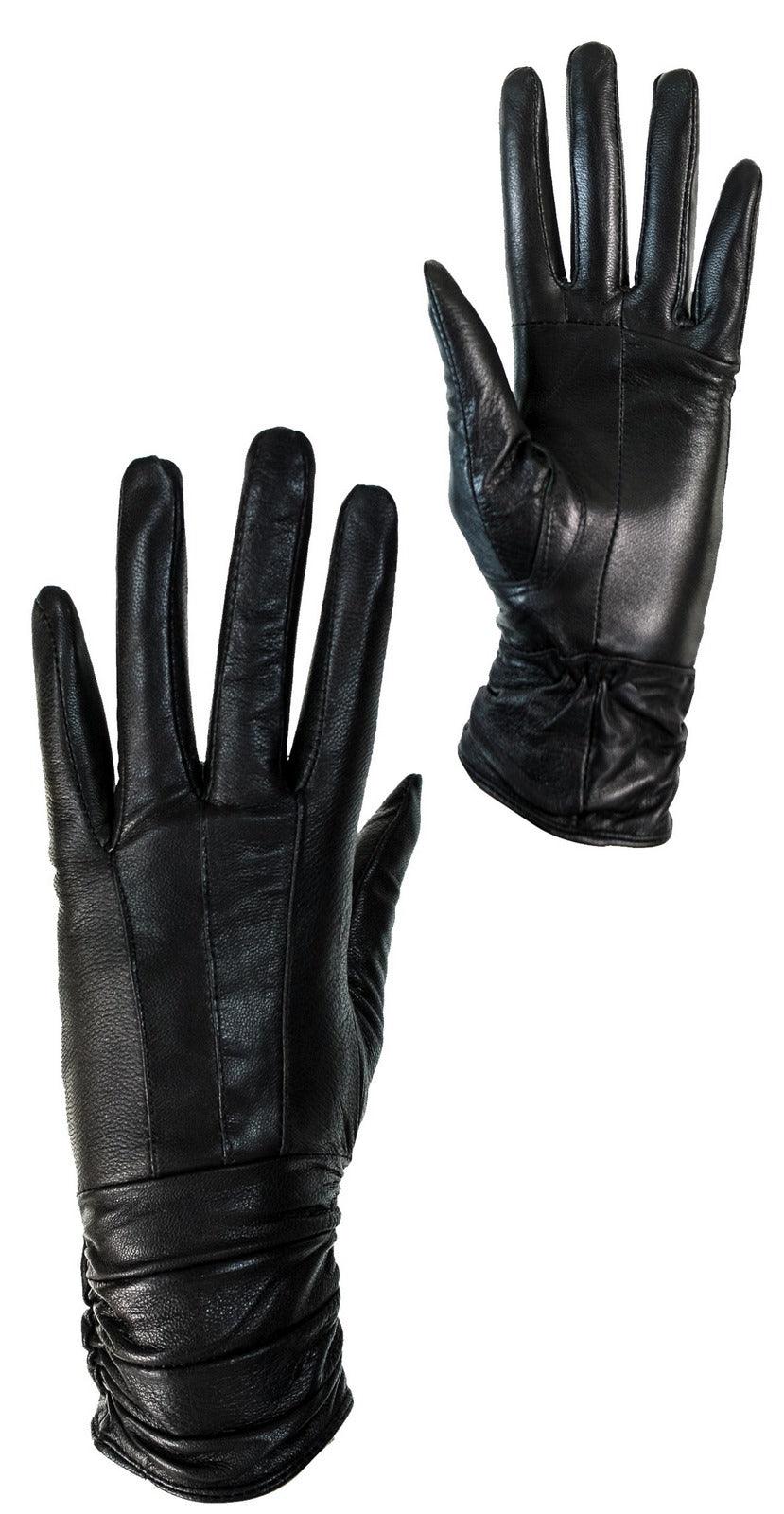KK WG 6067 Womens Real Leather Winter Gloves Fur Fleece Lined Warm Ladies Gift-TruClothing