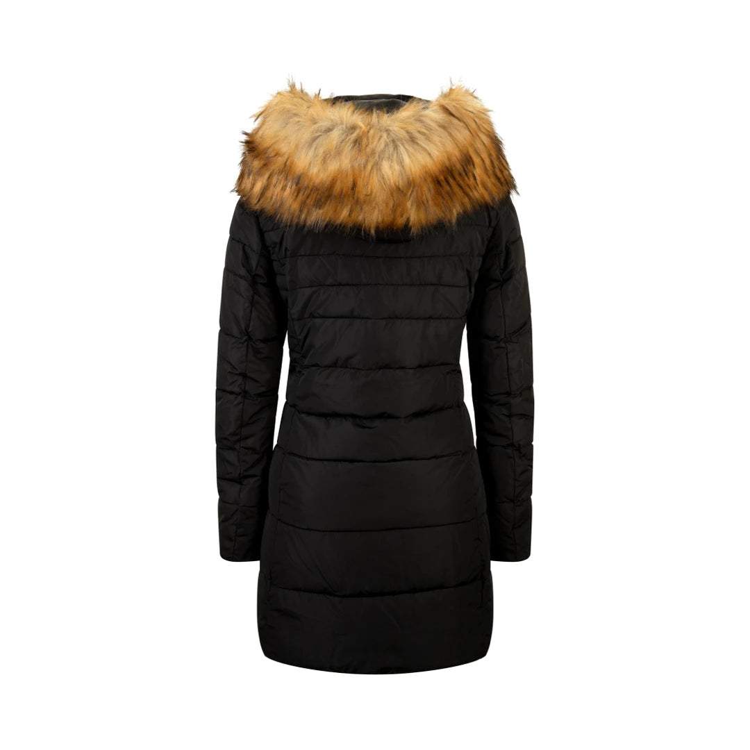 Ladies 3/4 Fur Hood Parka Jacket-TruClothing