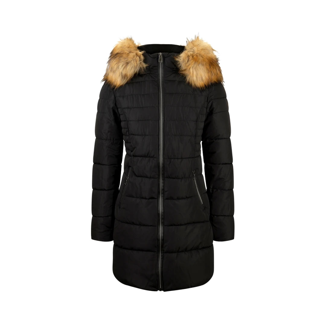 Ladies 3/4 Fur Hood Parka Jacket-TruClothing