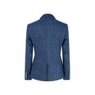 Ladies Blue Tweed Formal Blazer-TruClothing