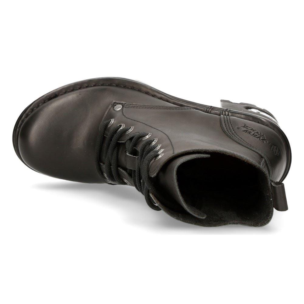 Ladies New Rock Platform Heel Boots Plain Metal Military Punk Goth NEWTYRE07X-S1-TruClothing