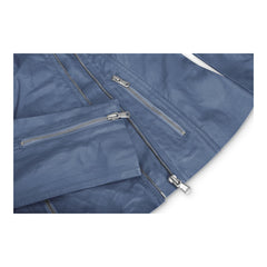 Ladies Slim Fit Leather Jacket - Blue-TruClothing