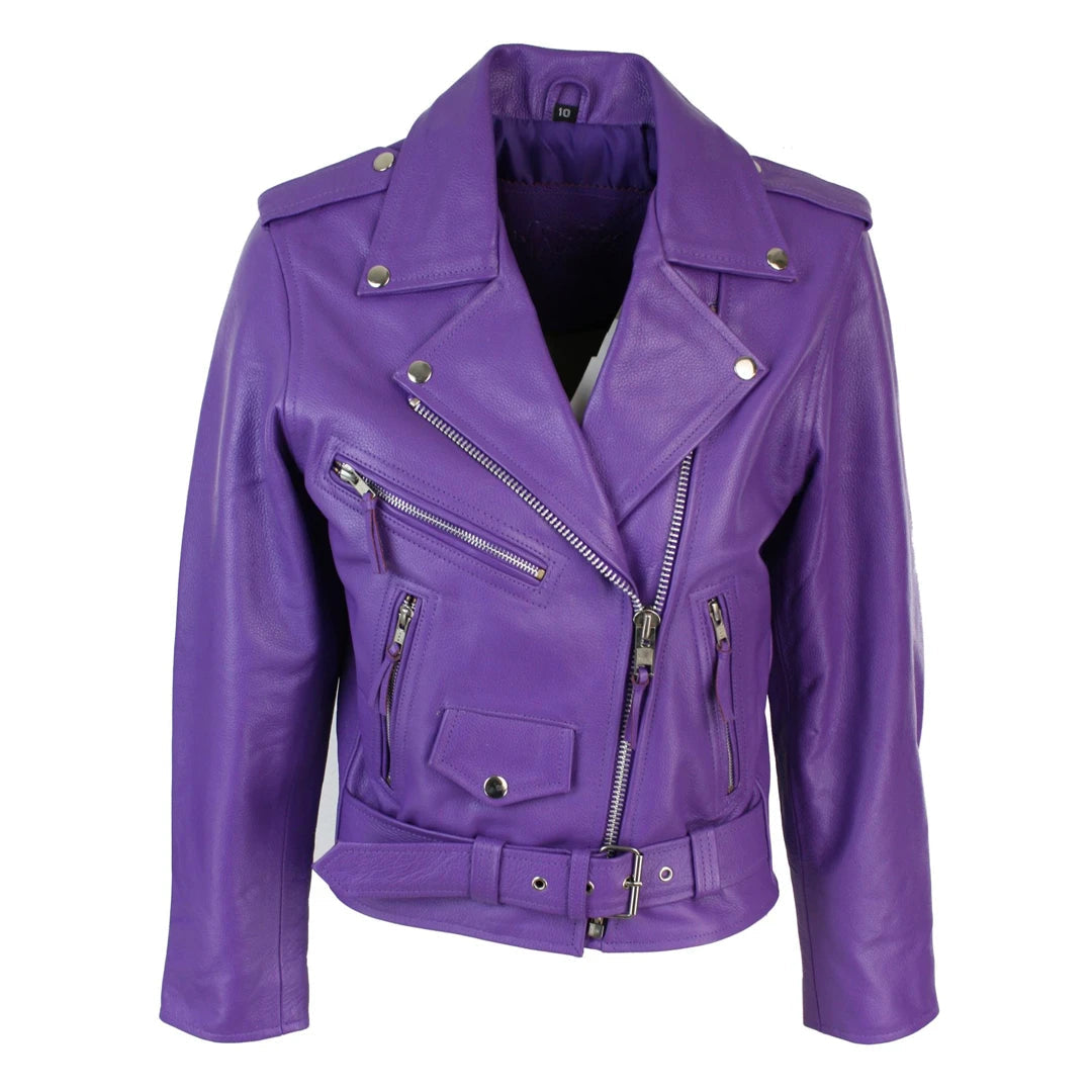 Men's purple 2025 leather jacket