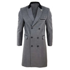 Mens 3/4 Long Double Breasted Overcoat-TruClothing