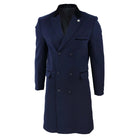 Mens 3/4 Long Double Breasted Overcoat-TruClothing