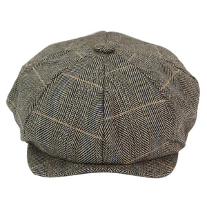 cav-baker_hat_tan-check-albert_L-XL, cav-baker_hat_tan-check-albert_S-M