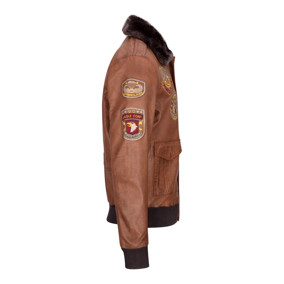 Mens vintage 2025 aviator jacket