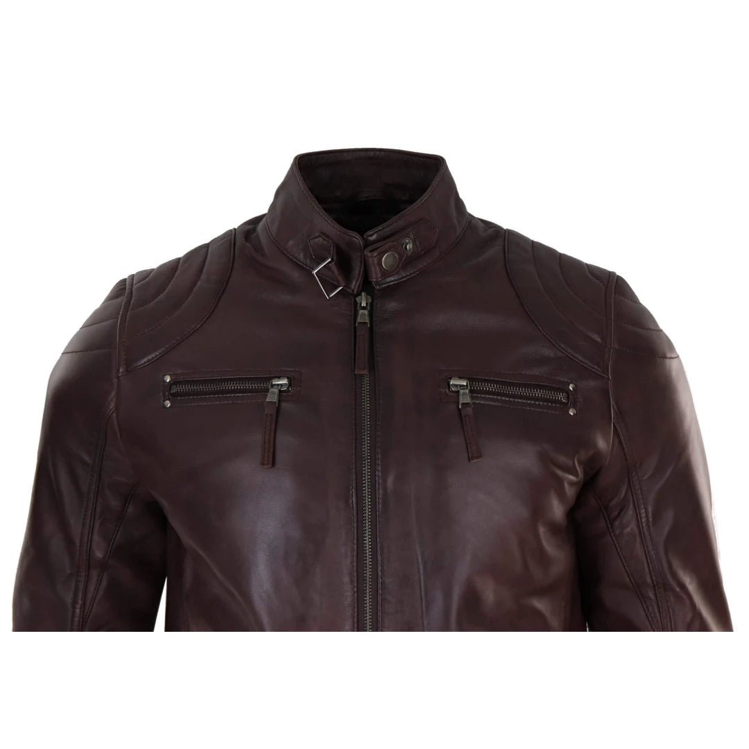 Mens Biker Leather Jacket - Infinity 5003-TruClothing