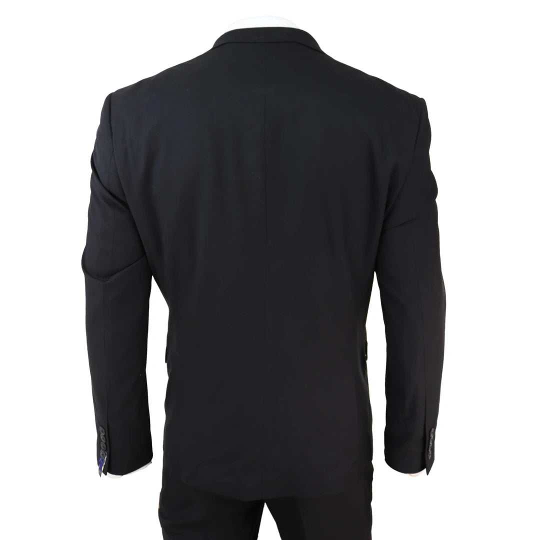 Cavani Marco Men s Black 3 Piece Suit Classic Smart Formal TruClothing