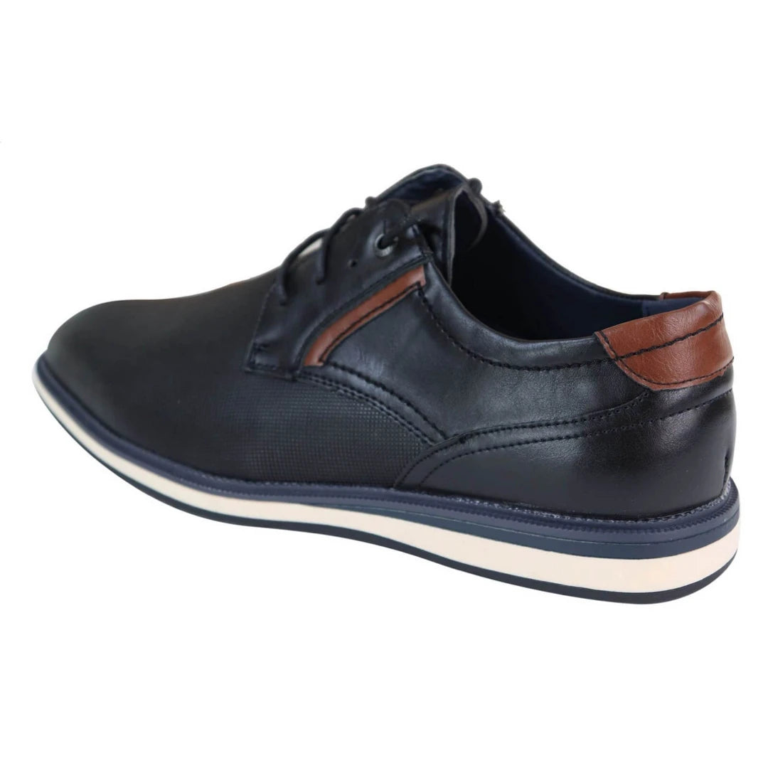 Mens Black Laced Sneaker-TruClothing