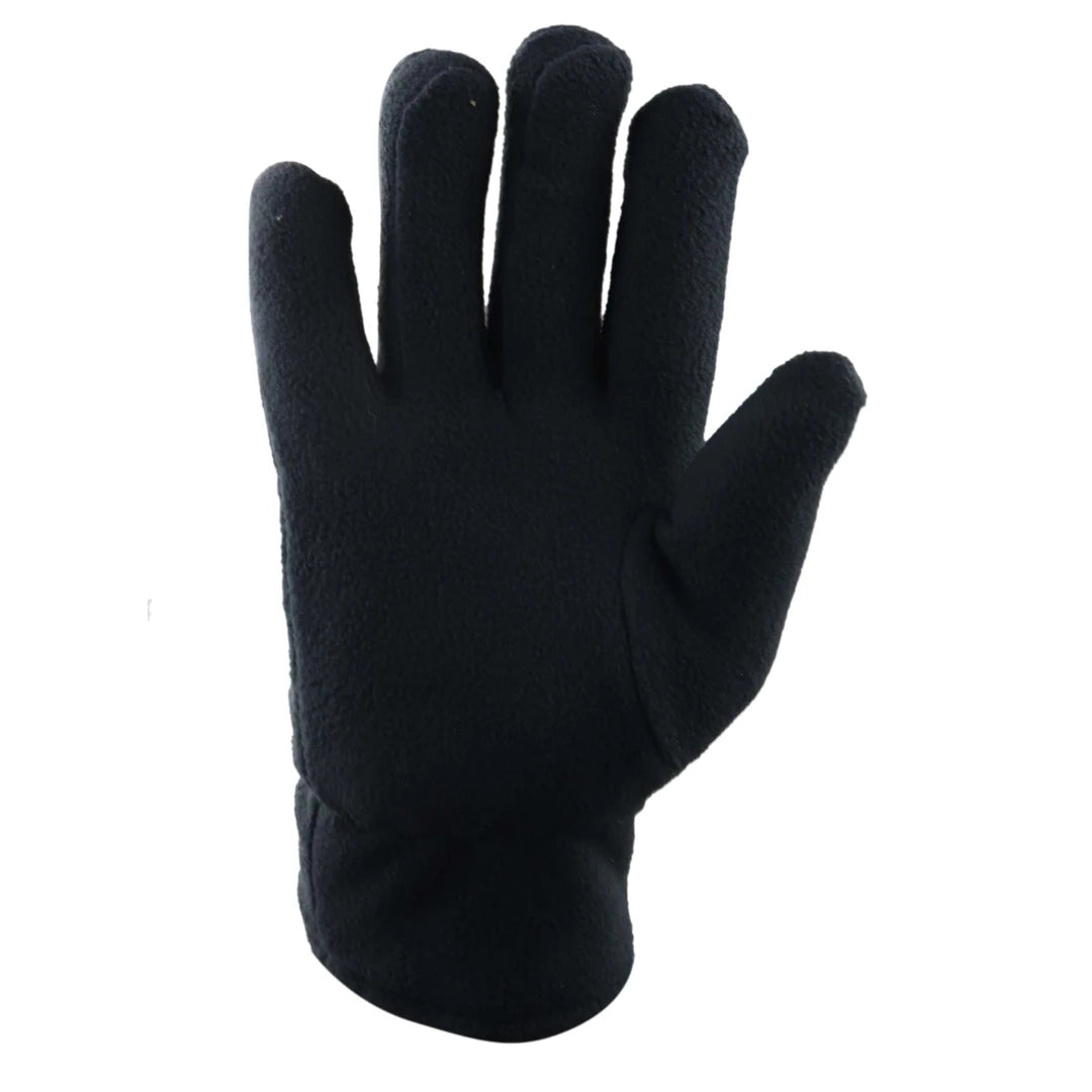 Mens Black Thermal Gloves - Black, One Size-TruClothing