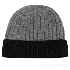 Men's Black/Charcoal Beanie Hat-TruClothing