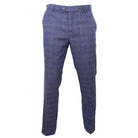 Mens Blue Check Trousers - Cavani Matteo-TruClothing