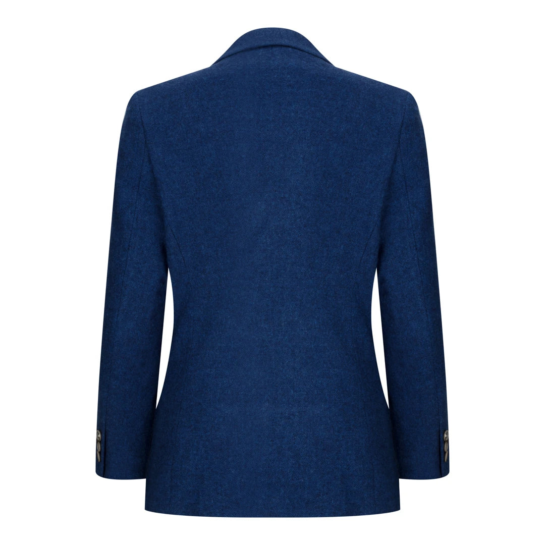 Mens Boys 3 Piece Wool Suit Blue Tweed Vintage 1920s Classic 4 Pocket Waistcoat-TruClothing