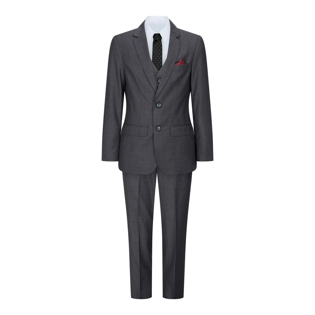 Paul Andrew Charles Men's & Boys Matching Dark Grey Suit