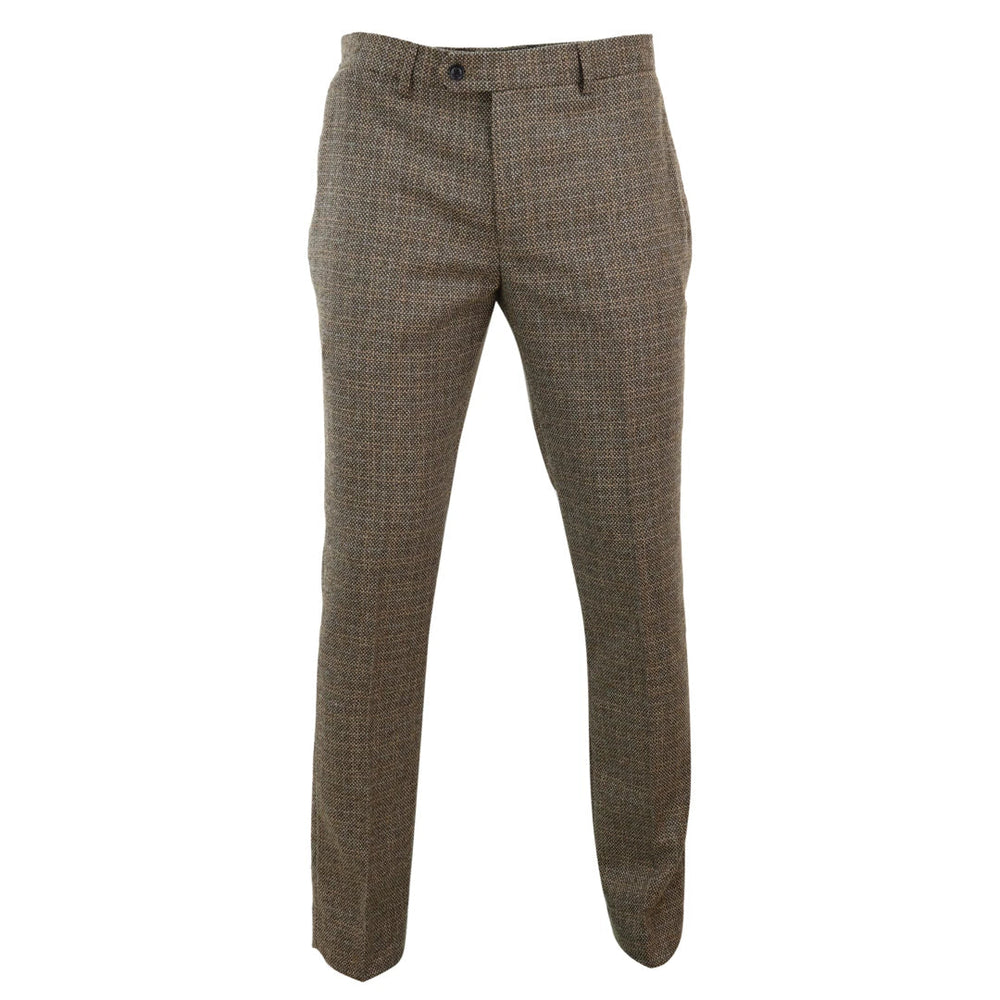 Ralph - Men's Tweed Brown Trousers
