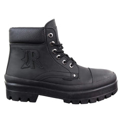Mens Casual Work Laced R Boots Biker Work Combat Military PU Nubuck Leather-TruClothing