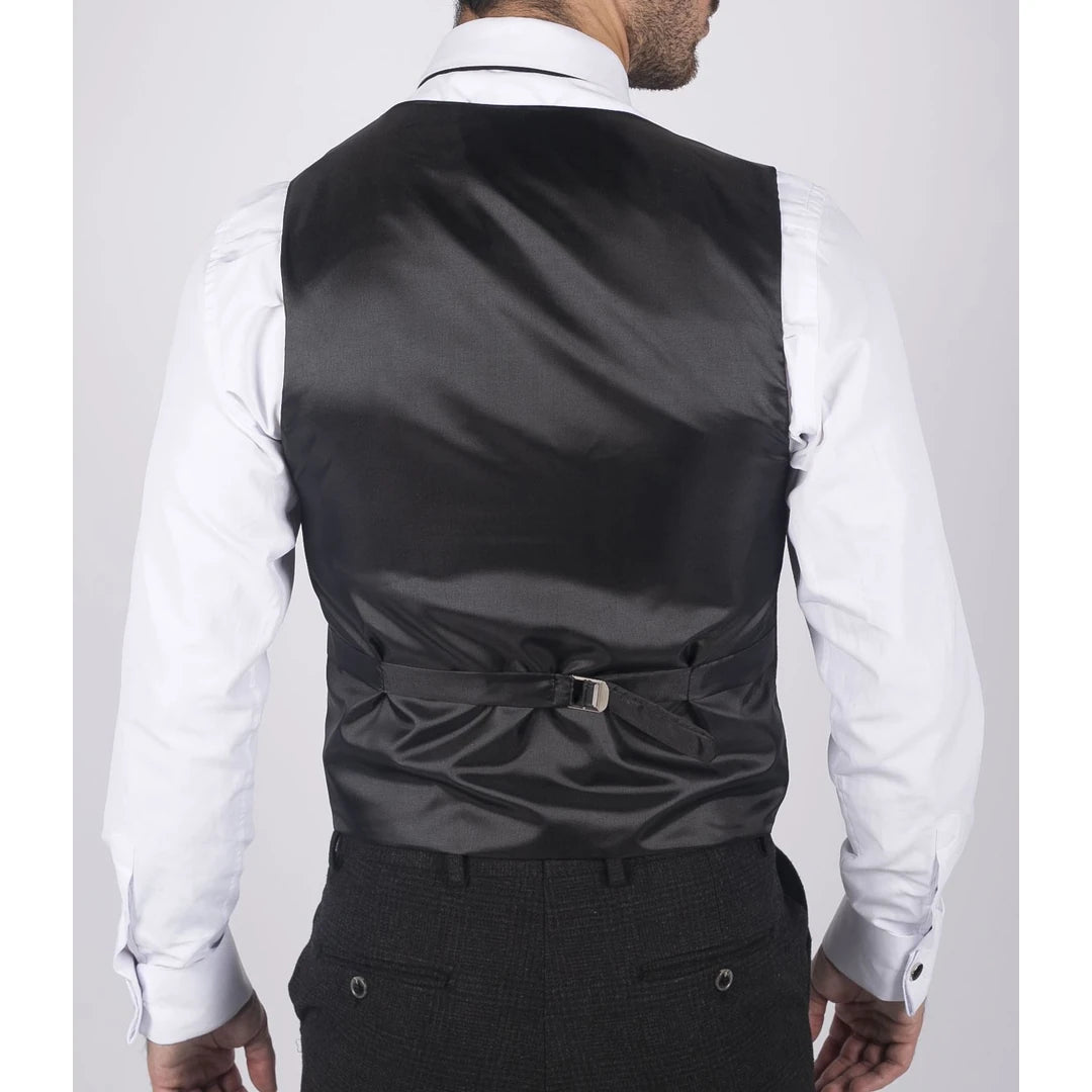 Black slim fit waistcoat online