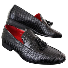 Mens Classic Tassel PU Leather Loafers-TruClothing