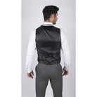 Mens Classic Waistcoat Prince Of Wales Check Grey Slim Fit Vintage Wedding-TruClothing