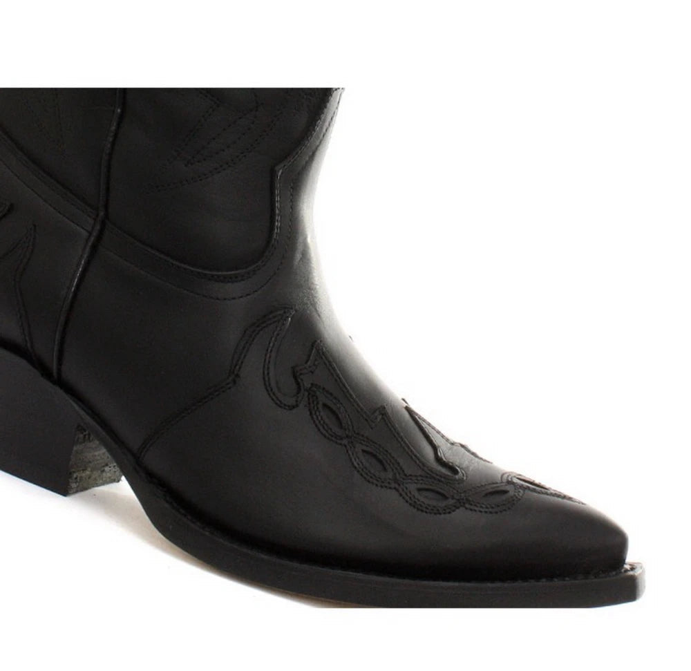 Mens Cowboy Boots Pointed Black Brown Grinders Arizona Real Leather Western Cuban-TruClothing