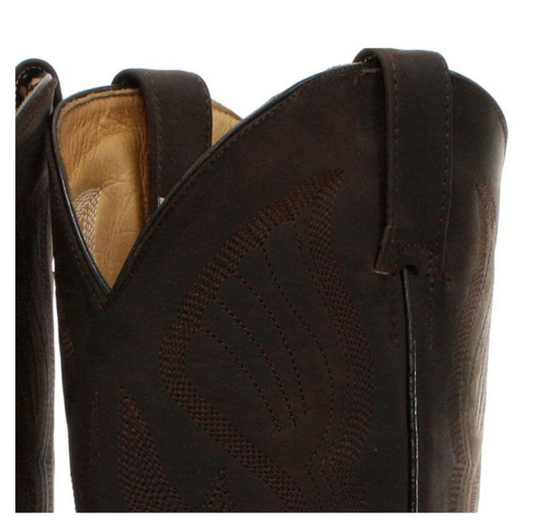 Mens Cowboy Boots Pointed Black Brown Grinders Louisiana Real Leather wile west-TruClothing