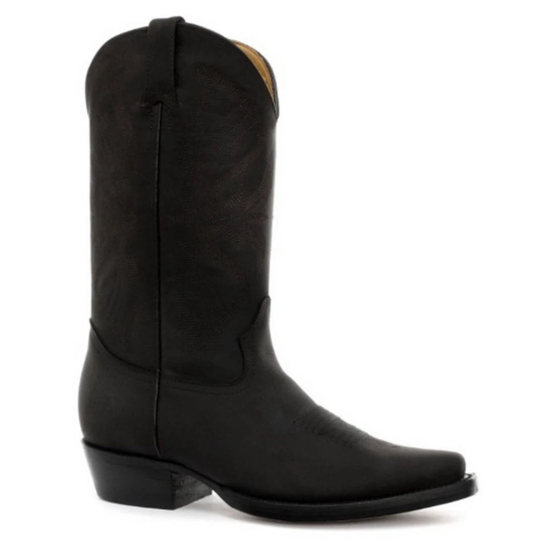 Men s Cowboy Boots Black Brown Grinders Leather Western
