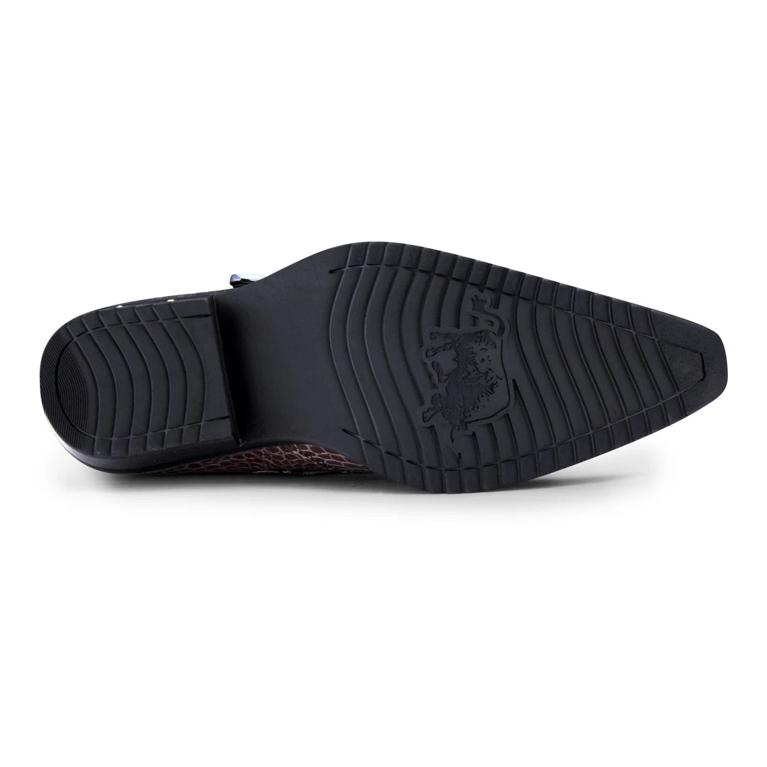 Men's Croc Style Leather Cowboy Shoes-TruClothing