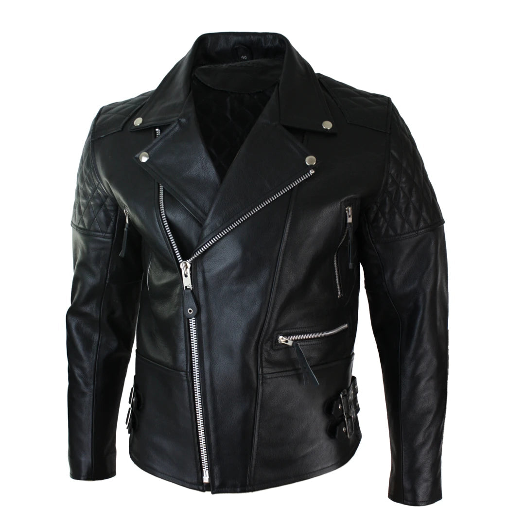Mens padded 2025 biker jacket