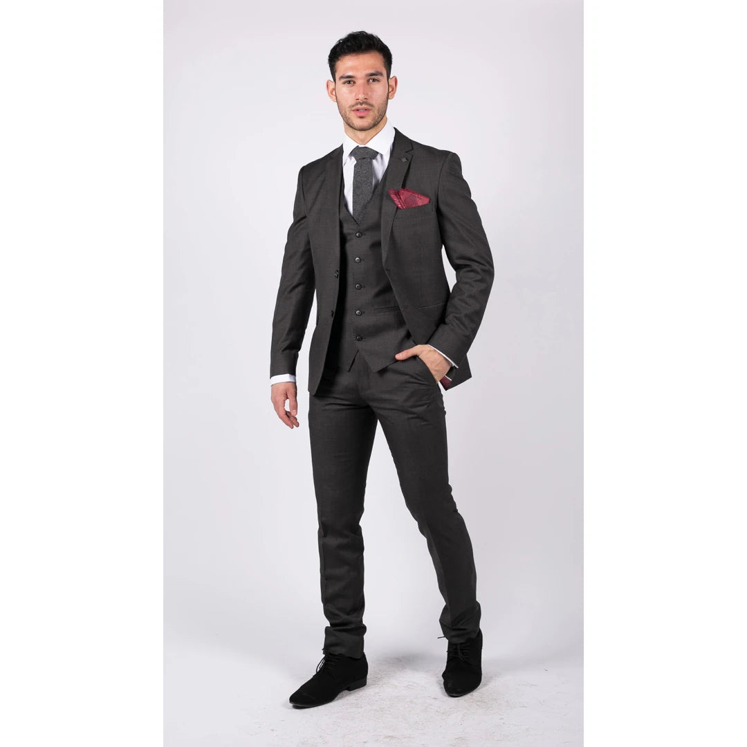 Boys Formal Charcoal Grey Suit Italian Wedding Prom Page Boy Dark