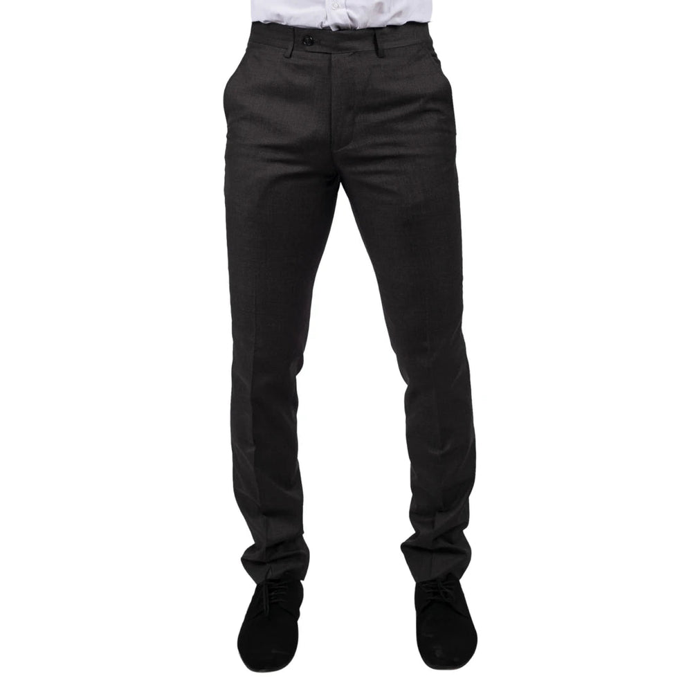 Pantalones clasicos en color gris oscuro ideal para bodas o graduciones en verano para hombre