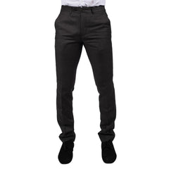 Mens Dark Grey Charcoal Trousers Classic Stitch Wedding Summer Prom Classic-TruClothing