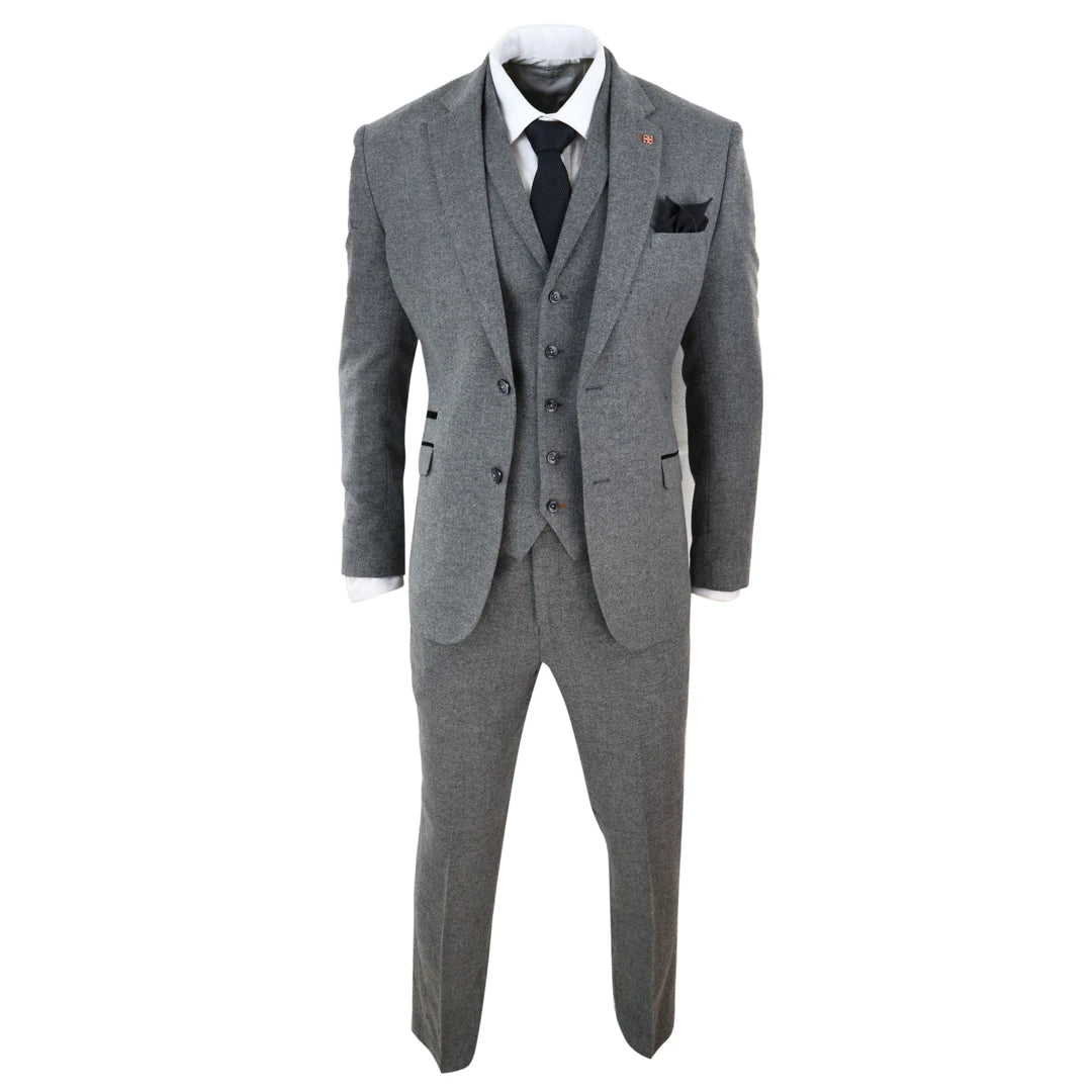 Dark Grey Tweed Three-piece Suit for Men Tailored Fit, the Rising Sun  Store, Vardo -  Canada